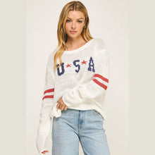 White American Graphic Sweater