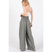 Black Striped Smocked Boho Cotton Gauze Sage + Fig Pants