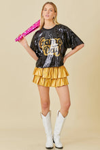 B/GOLD Game Day Sequin Top