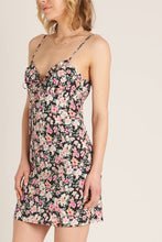 Black Multi Sleeveless Floral Print Mini Dress