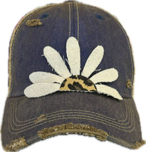Yellow Daisy and Leopard Baseball Cap: