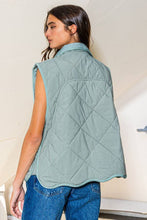 Sage Quilted Vest With A Down-filled