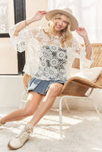 White Bell Sleeve Crochet Top