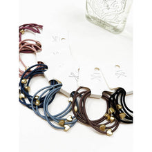 Love and Repeat Heart Beaded Basic Hair Tie Set: MIX COLOR / ONE(12)