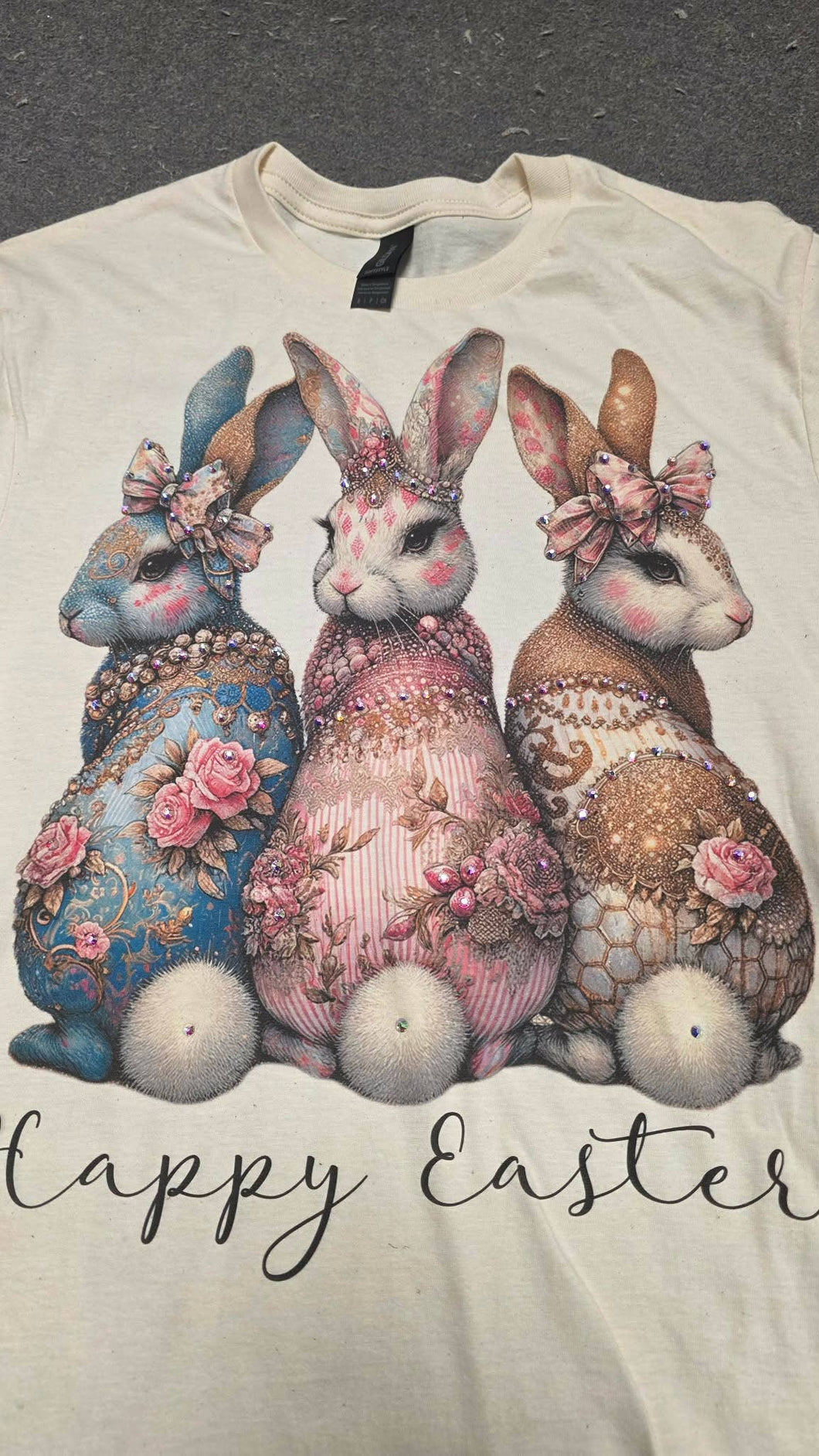 Natural 3 Bunnies Tee
