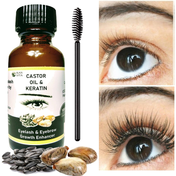 Eyelash & Eyebrow Growth Thickener Keratin & Castor Oil