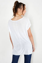 White Short Dolman Sleeve Light Weight Venti Top