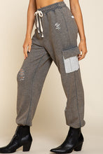 Heather Charcoal Cargo Pocket DIstressed POL Jogger Pants 6/19/23 6456