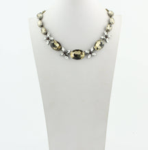 Champagne Floral Crystal Necklaces