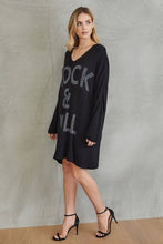 Black Lurex Rock N Roll Venti Tunic Dress