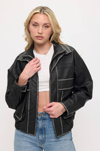 Black Navigator Tech Oversized Jacket