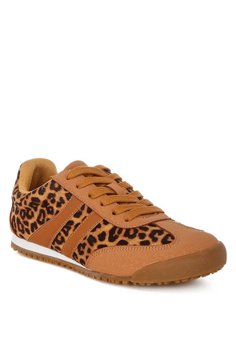 Leopard Panther Leopard Print Microfiber Sneakers