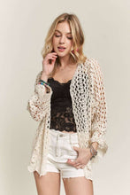 CROCHET CARDIGAN HEM - CET3546: WHITE / S/M-M/L(3-3)