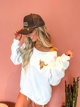 White If Im The Problem Off Shoulder Graphic Crewneck
