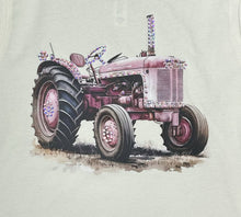 Kids Pink Tractor Rhinestone Graphic Tee