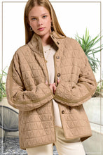 Birdy Sage Oversized Soft Quilted Button Down Jacket