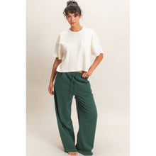 Dark Green Washed Barrel Sweatpants