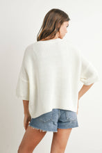 Ivory Multi Flag Print Knit Sweater