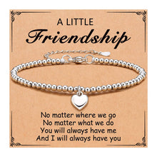 To My Daughter from dad Heart Charm Stainless Steel Bracelet with Blessing Cards: