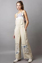Natural Crochet patchwork detail casual denim POL overalls