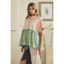 Blush Washed Collared Half Placket Oli+Hali Top