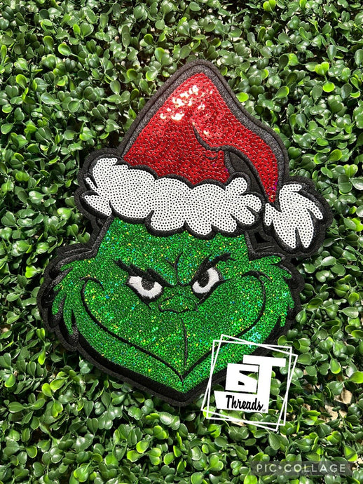 Sequin Grinch....Patches