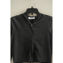 Black Zip Up Cropped Hoodie