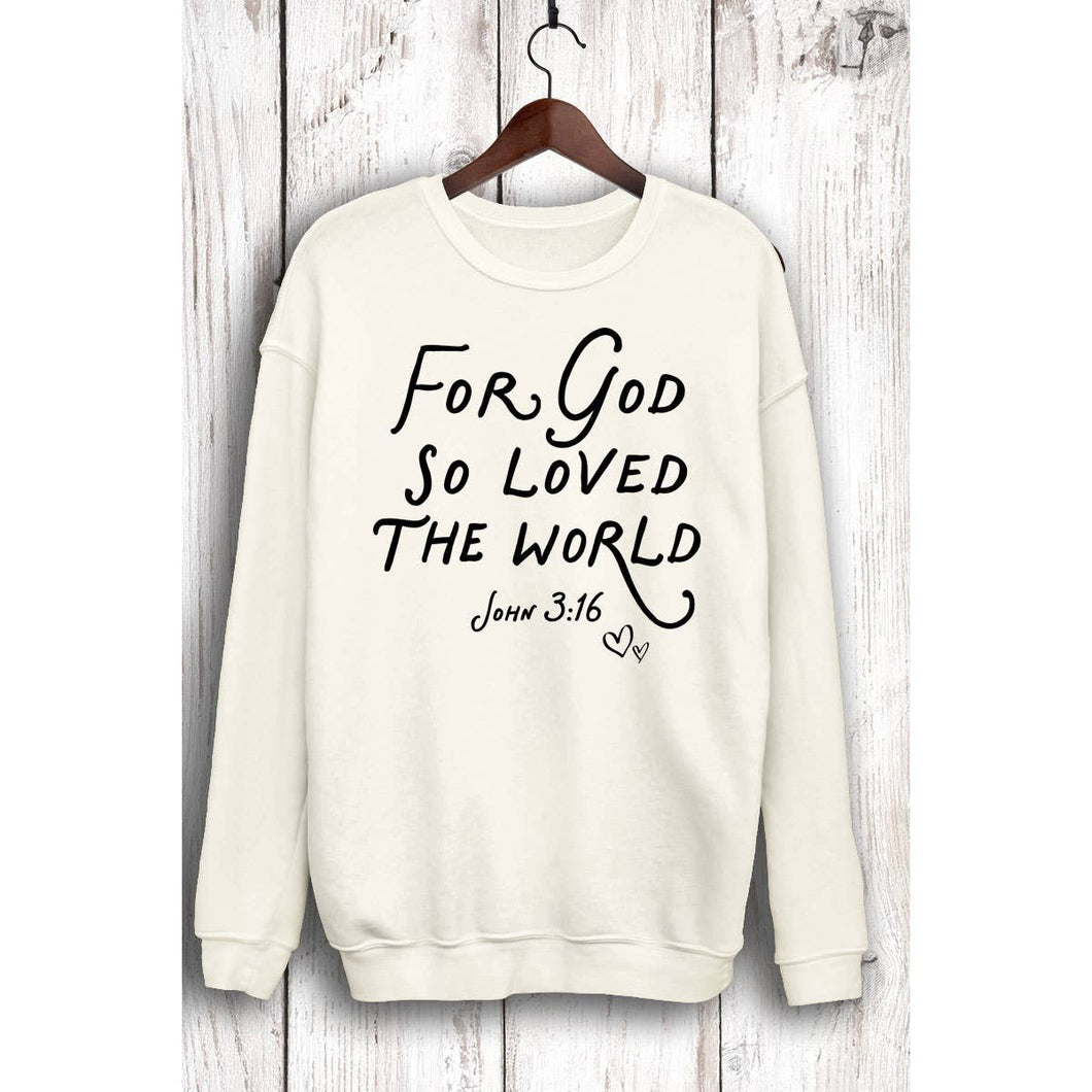 White For God So Loved The World Mineral Sweatshirt