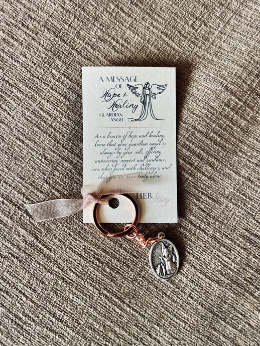Guardian Angel Medal - Keychain - Message of Hope + Healing