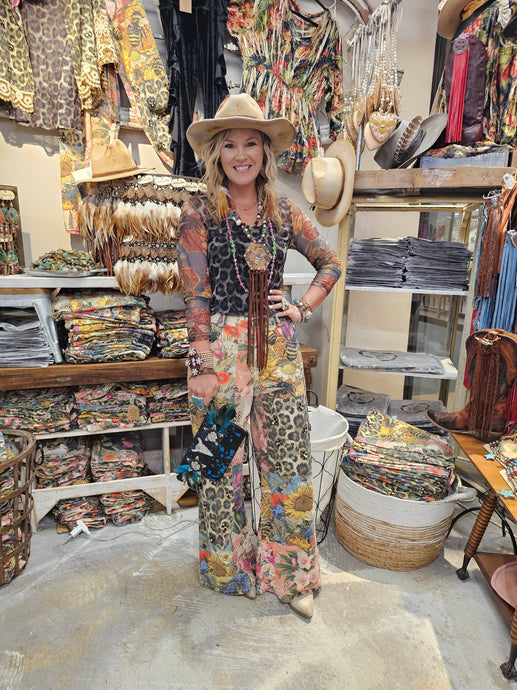 Leopard Garden Rare Bird Pants