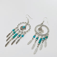Bird PendantTurquoise Tassel Earrings