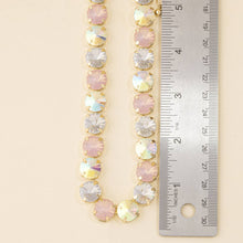 Multi Iridescent Pastel Crystal Collar Necklace