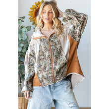 OLI HALI LACE YOKE LONG SLEEVE ZIP CLOSURE HOODED JACKET
