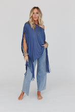 Denim Showstopper Fringe Top