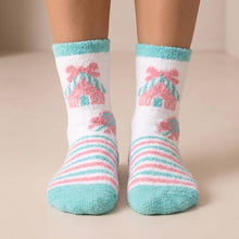 Multi Pastel Christmas Cozy Socks