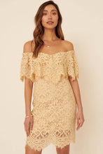 Butter Lace Flounce Ruffle Zipper Back Mini Dress