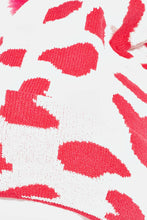 Cow Print Beanie: Fuchsia