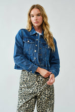 Medium Denim Lovely Peplum Jacket