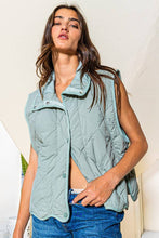 Sage Quilted Vest With A Down-filled