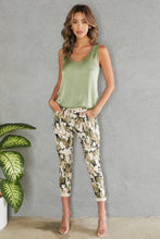 Army Green Viscose Contrast Back Venti Tank Top