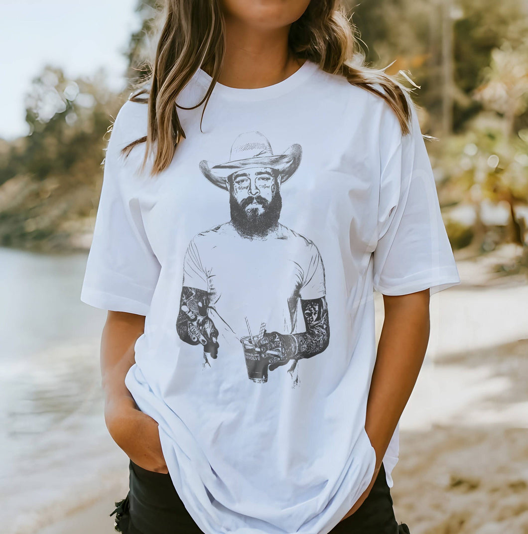 Dark Heather Vintage Post Malone Shirt
