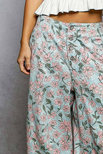 Sky Multi Vintage Washing Printed Twill Relaxed Fit Floral POL Pants