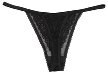 Black Mesh and Lace Micro Thong