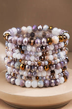 Copper Brown Glass Bead 9 Set Bracelet