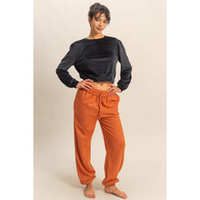 Black Banded Waist Sweatshirt