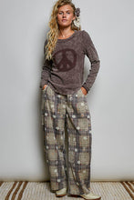 Choco Multi Crafted Textured Allover Print Woven Wide-Leg POL Pants
