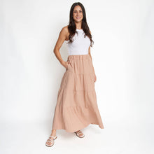 Rosewater McKay Tiered Rosewater Maxi Skirt with Pockets