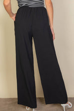 Drawstring waist wide leg minimalist pants: Grey / S