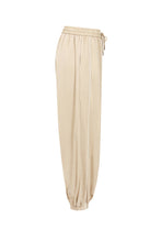 Beige Balloon pants with Piping Detail