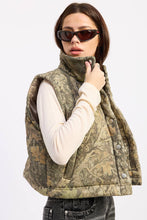 Olive Tan Camo Puffer Vest